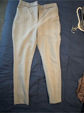Express Plaid editor Skinny Pants high rise in Black and White